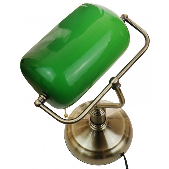 Lampe de bureau Opaline verte - Lampes marines à poser - Comptoir Maritime