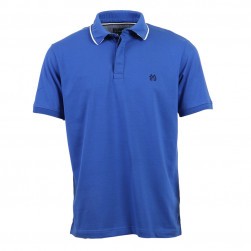 Polo homme manches courtes classique Bleu