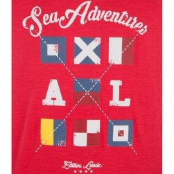 Tee-shirt homme serigraphié Sea Adventurer rouge