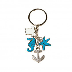 Porte-clef bijoux scintillants bleu