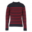 Pull marin femme Morgat, marine/rouge