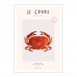 Affiche rétro de Bretagne crabe