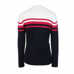 Pull marin femme Morgat écru/rose/marine