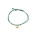 Bracelet cordage étoile réglable turquoise
