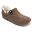 Pantoufle en laine femme - marron