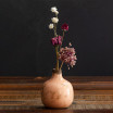 Petit vase en céramique rose vieilli