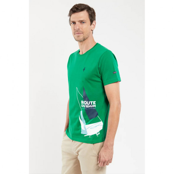 Tee-shirt homme Route du Rhum voilier - vert
