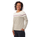 Marinière femme manches longues Marinella - écru/vert/prune