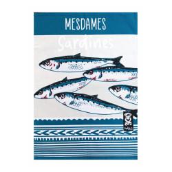 Torchon "Mesdames sardines" - 69x50cm
