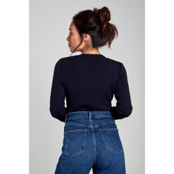 Pull marin femme - 100% laine - Marine