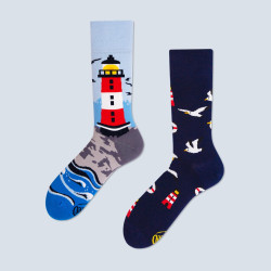 Chaussettes dépareillées phare