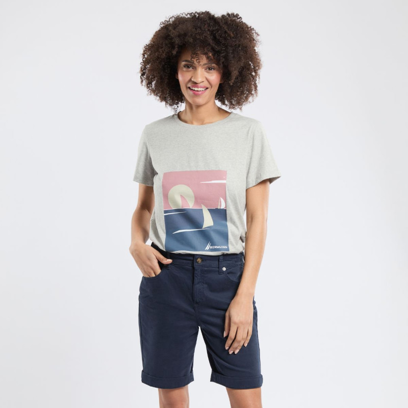 T-Shirt imprimé femme - Gris chiné T-Shirt imprimé femme - Gris chiné