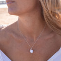 Collier bulles ile d\'Arz - Blanc