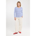 Marinière femme Lesconil blanc/bleu roi